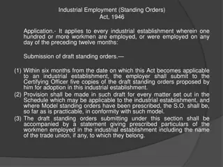 Industrial Employment Standing Orders Act 1946 Application Process