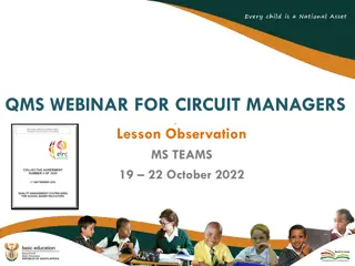 Enhancing Teaching Practices through Lesson Observation for Circuit Managers