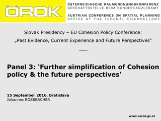 EU Cohesion Policy Conference: Simplification Trends and Future Perspectives