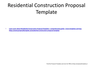 Comprehensive Residential Construction Proposal Template Guide and Tips