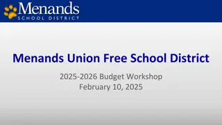Menands Union Free School District 2025-2026 Budget Workshop Summary