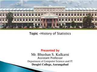Evolution of Statistics: A Historical Journey Revealed
