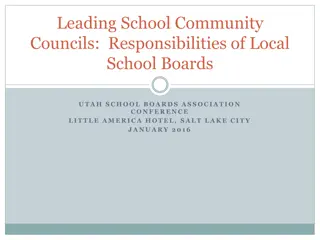 Local School Board Responsibilities and Utah State Funding Overview