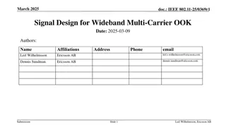 IEEE Signal Design for Wideband Multi-Carrier OOK