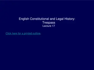 Origins and Development of Trespass in English Legal History