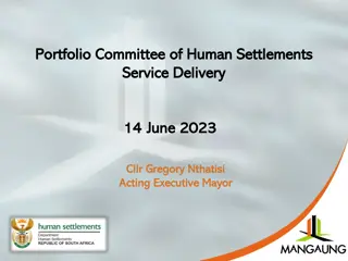 Municipal Intervention and Human Settlements Responsibilities Overview