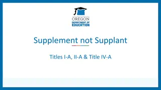 Understanding Supplement Not Supplant Rules in Education Funding