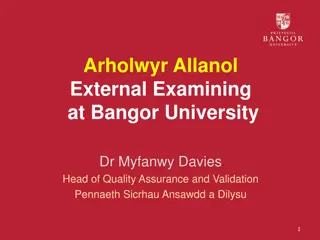 Peer Review and Examination Processes at Bangor University