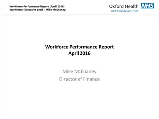 Workforce Performance Report April 2016 - Insights on Spend, Vacancy, Sickness, Turnover