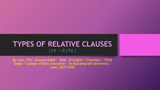 Types of Relative Clauses and Dependent Clauses Explained