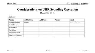 UHR Sounding Operation Considerations for IEEE 802.11-25/0379r0
