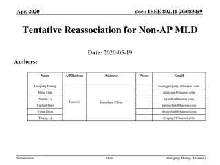 IEEE 802.11-20/0834r9 Tentative Reassociation Non-AP MLD