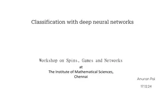 Deep Neural Networks Workshop on Spins, Games, and Networks