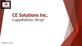 CE Solutions Inc. Corporate Capabilities Overview