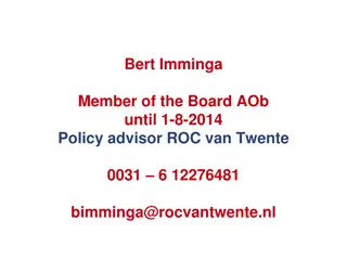 Evolution of Vocational Education & Training in the Netherlands
