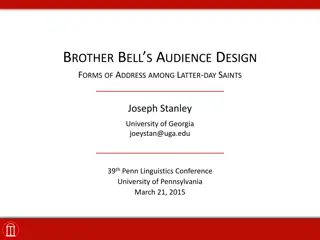 Forms of Address Among Latter-Day Saints: Factors and Cultural Norms Explored