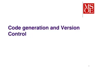 Efficient Code Generation and Version Control Practices