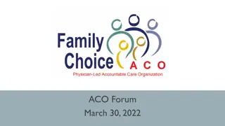 ACO Forum and Quality Care Initiatives - March 30, 2022