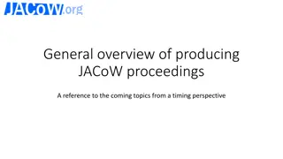 Producing JACoW Proceedings: Timing Perspectives