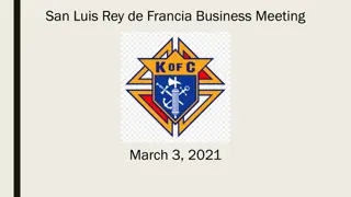 San Luis Rey de Francia Business Meeting & Prayers for Protection