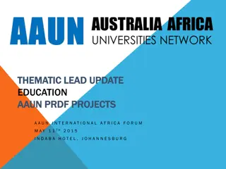 International Education Thematic Lead Update and Mapping Partnerships in Higher Education