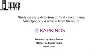 Early Detection of Oral Cancer Using Smartphone Technology