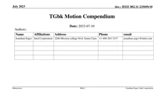 IEEE 802.11-23 Motion Compendium July 2023 Updates