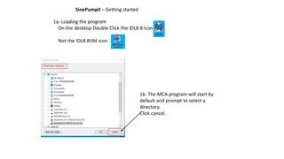 Getting Started with SinePumpII Program