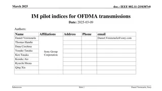 IM Pilot Locations for OFDMA Transmissions in IEEE 802.11-25/0387r0