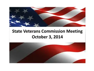 State Veterans Commission Meeting Updates - Oct 3, 2014