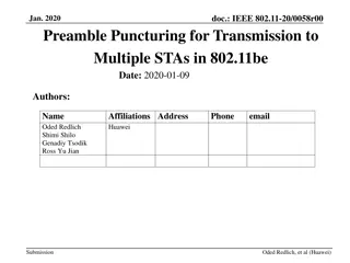 Enhancing Preamble Puncturing for Transmission in IEEE 802.11be