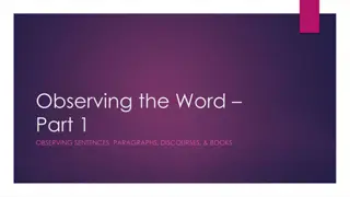 Understanding Biblical Texts Through Observation Techniques