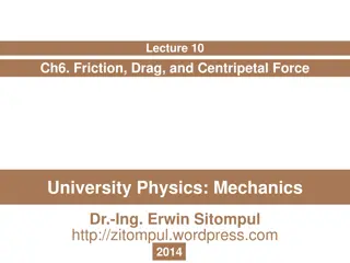 Understanding Friction, Drag, and Centripetal Force in University Physics Lectures