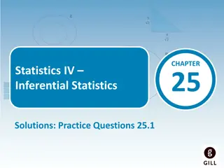 Statistics IV: Inferential Statistics Practice Questions Solutions