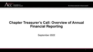 Annual Financial Reporting Guidelines for Chapter Treasurers