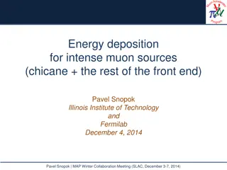 Energy Deposition for Intense Muon Sources Study