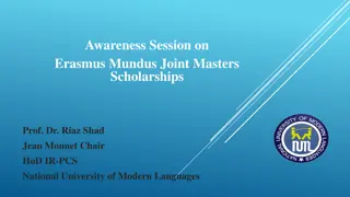 Erasmus Mundus Joint Masters Scholarships Awareness Session