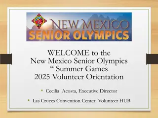 Volunteer Opportunities and Orientation for New Mexico Senior Olympics 2025