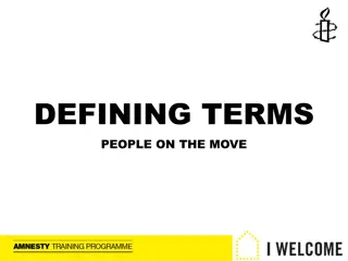 Understanding Categories of People on the Move
