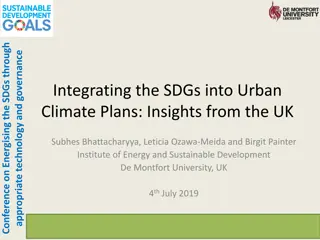 Energising the SDGs through Urban Climate Plans: Insights from De Montfort University