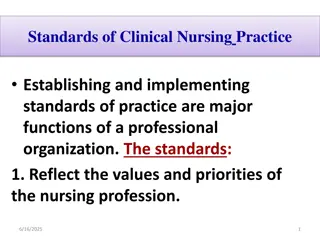 Clinical Nursing Practice Standards and Education Overview