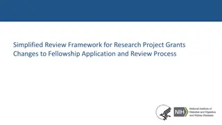 Simplified Review Framework for Research Project Grants Changes