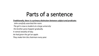 Understanding Parts of a Sentence: Subject, Predicate, Operators