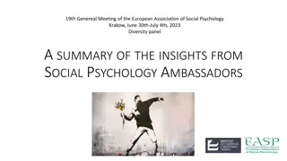 Insights from Social Psychology Ambassadors in South and East Europe