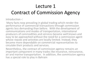 Contract of Commission Agency: Key Characteristics and Definitions