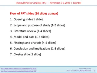 Istanbul Finance Congress – November 5-6, 2020 Presentation Guidelines