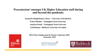 Presenteeism in UK Higher Education Amid the Pandemic