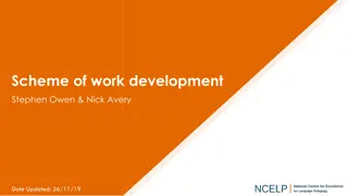 Scheme of Work Development Principles and Key Features