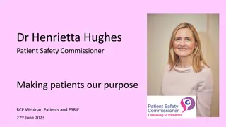 Empowering Patient Safety Commissioner | Prioritizing Patient Voices