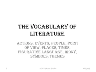 Literature Elements: Actions, People, Point of View, Settings